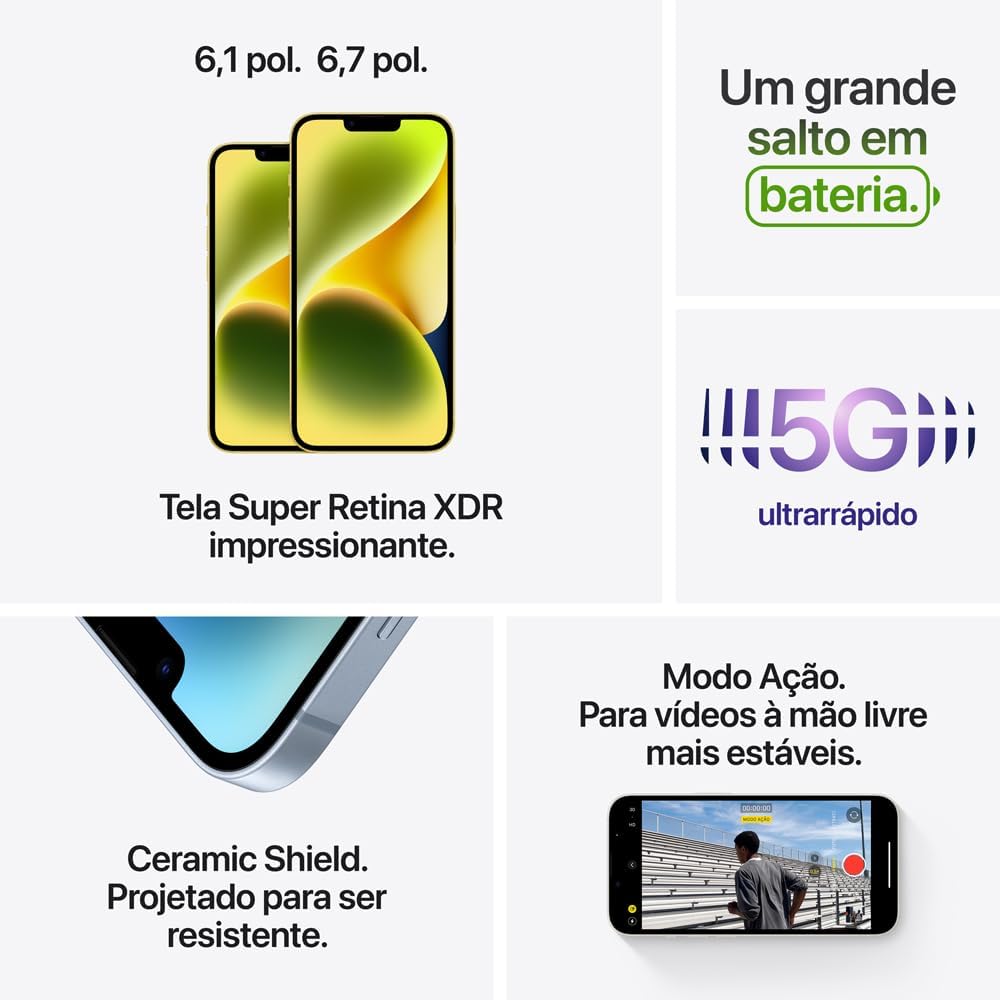 Apple iPhone 14 – Amarelo - Imagem 5